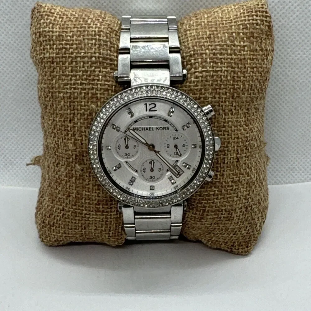 Michael Kors MK5353 Womens Silver Stainless Steel Analog Dial Wrist Watch JNA406